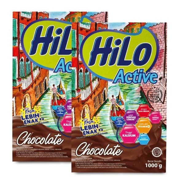 Gambar Twin Pack: Hilo Active Chocolate 1000Gr - Susu Tinggi Kalsium dari Nadira Stor undefined Tokopedia