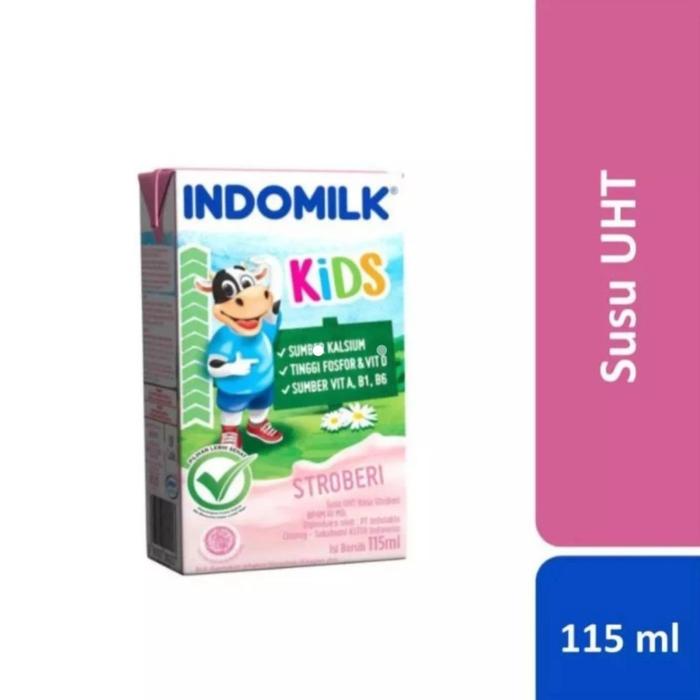 Gambar Indomilk Uht 115ml Satuan - Strawberry dari Mamy Poko Pants undefined Tokopedia