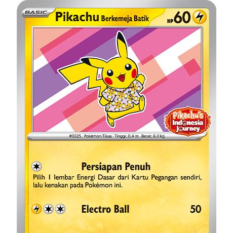 Pikachu batik promo Indonesia journey card pokemon - Holo | Indo4ward