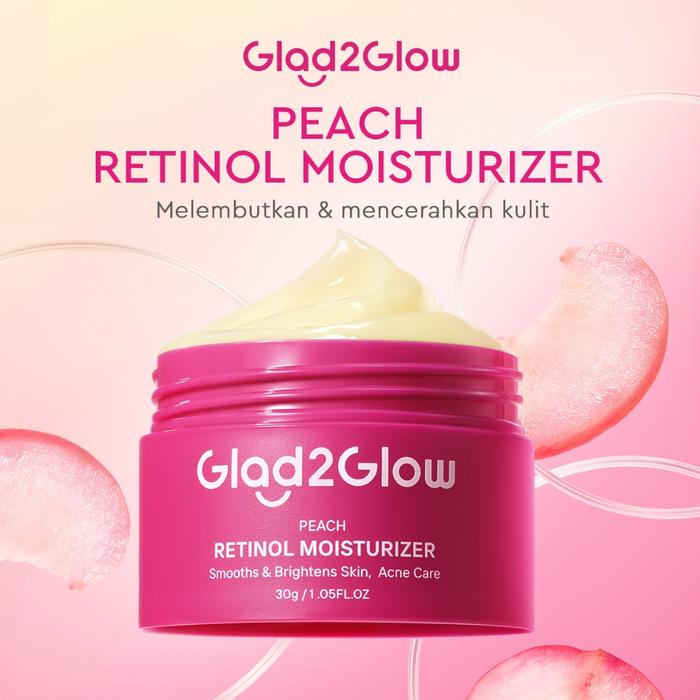 Gambar GLAD2GLOW Retinol Moisturizer - Glad2glow Peach Retinol Moisturizer Pelembab Wajah Anti Aging dari skincareviralid undefined Tokopedia