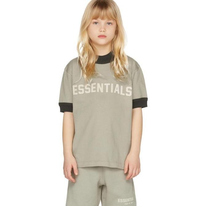 Gambar FEAR OF GOD ESSENTIALS KIDS RINGER T-SHIRT 100% ORIGINAL - SEAFOAM, XL dari y5store undefined Tokopedia