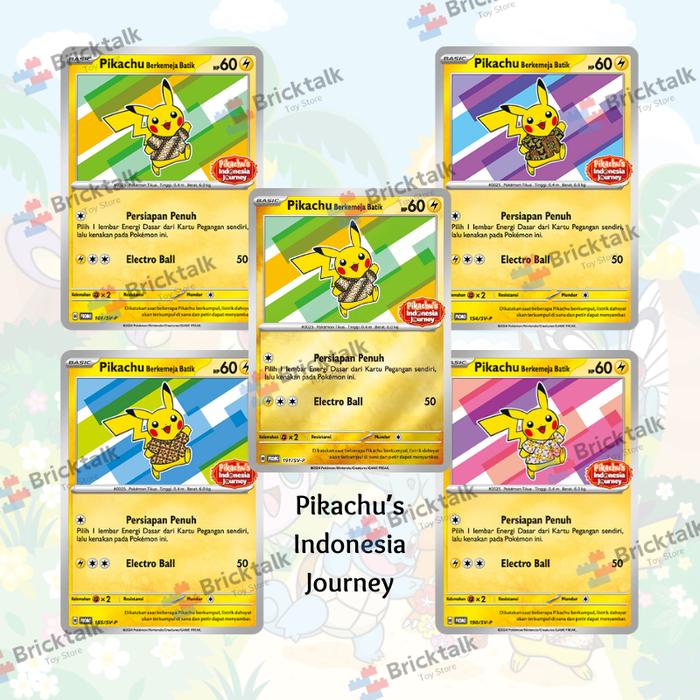 Pikachu batik promo Indonesia journey card pokemon - Holo | Indo4ward
