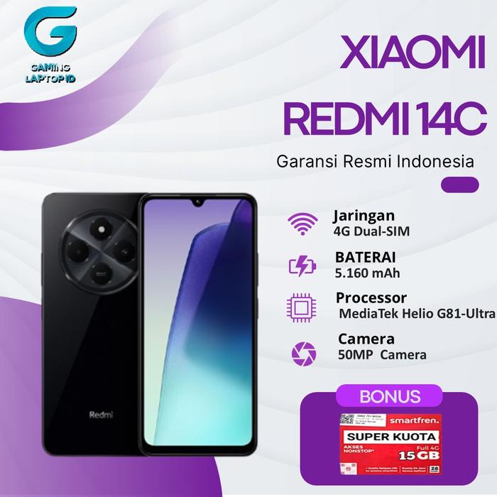 Gambar Xiaomi Redmi 14C (6GB/128GB) (8GB/256GB) Garansi Resmi Xiomi Indonesia - Non Bundle , 6/128 dari Gaming Laptop ID undefined Tokopedia