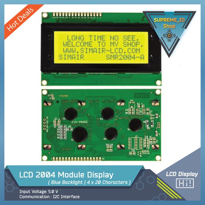 Jual LCD2004A 2004A I2C IIC LCD Display Monitor Module Blue Green ...
