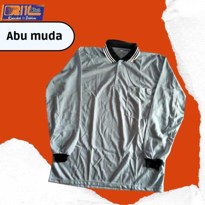 Gambar Kaos Kerja Proyek PE 30s Kerah Kancing Lengan Panjang - dongker dari Zanetha_NEW undefined 3 Tokopedia