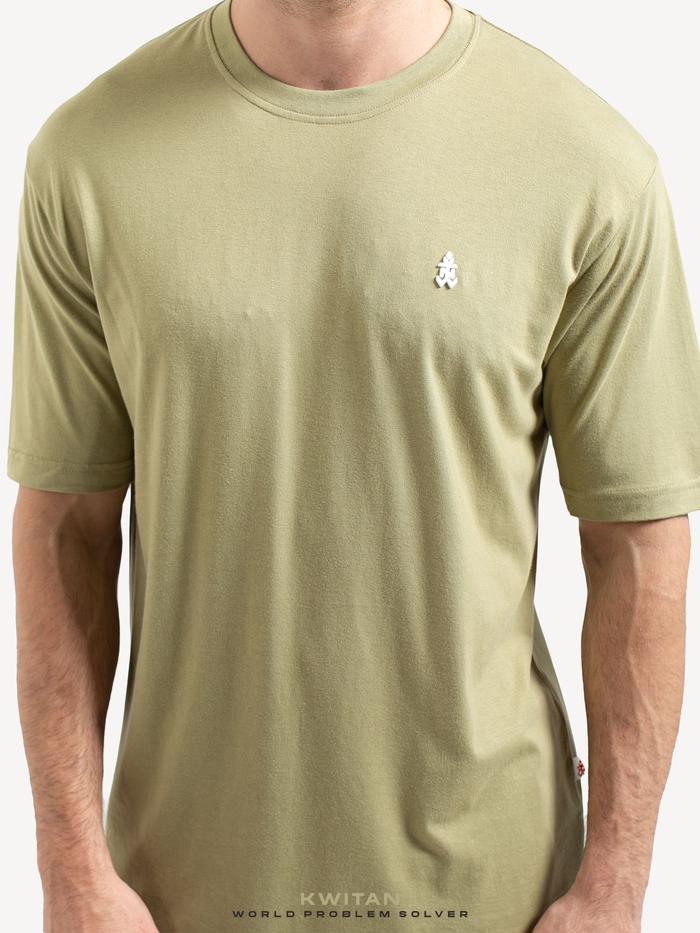 Gambar Kaos Basic Katun TENCEL (OLIVE GREEN) - LENGAN PENDEK, M dari KWITAN undefined Tokopedia