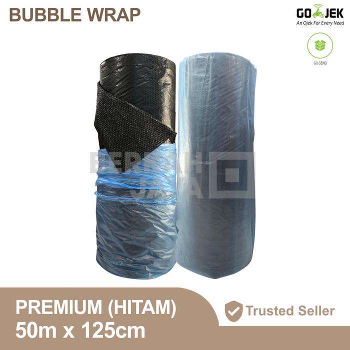 Gambar BUBBLE WRAP MURAH SOLO/PLASTIK GELEMBUNG HITAM ROLL 50M X 125CM TEBAL - HitamBiru 2.8kg dari Berkah Jaya Indo Packaging undefined Tokopedia