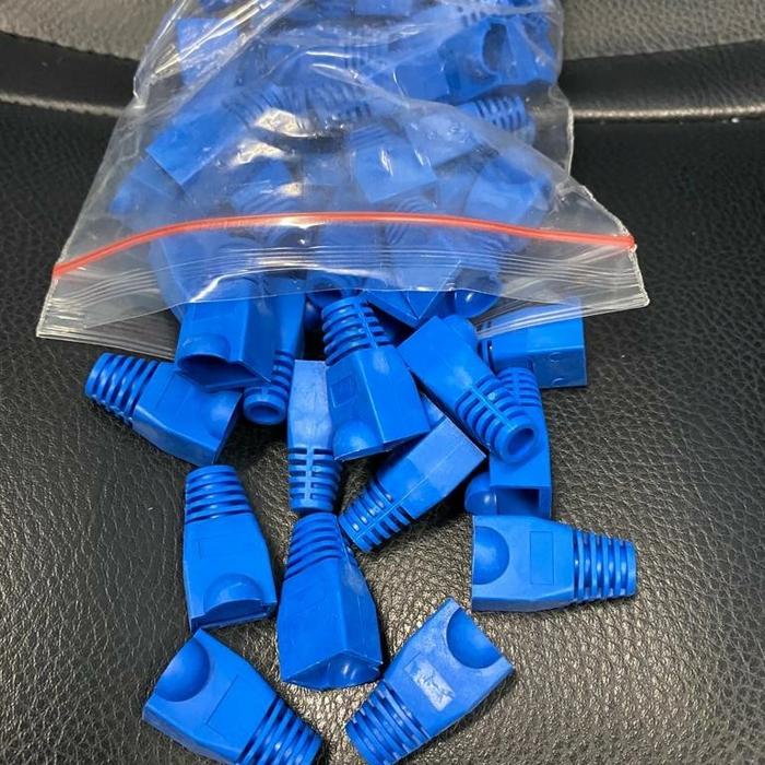 Jual Plug Boot RJ45 Cat5 / Cat5e Cat6 isi 50pcs / plug boot karet RJ45 ...