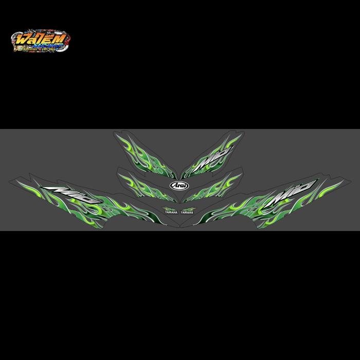 Gambar STRIPING TRANSPARAN MIO SPORTY MIO SMILE MODEL ARAI API - Hijau dari wajem_sticker undefined Tokopedia