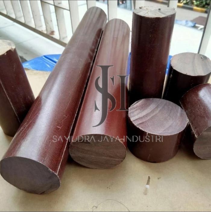 Gambar Ebonit Batangan Rod 50mm x 100cm (Pertinax Batangan Novotex) dari Samudra Jaya Industri undefined Tokopedia