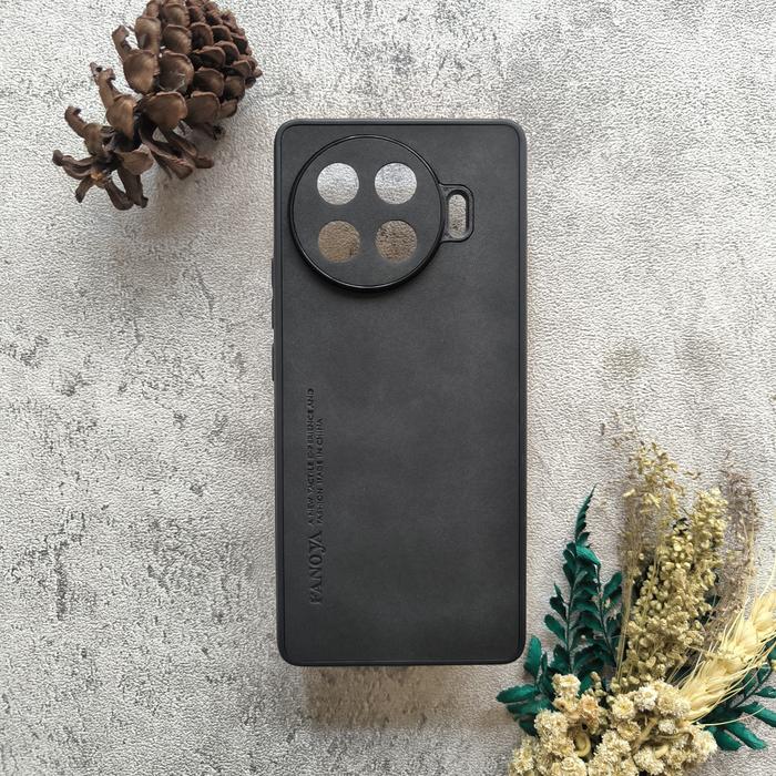 Gambar Case Fanoya Tecno Spark 20 Pro+ Leather Casing Kulit Suede Softcase Premium Plus - Hitam dari ArmiTech undefined Tokopedia