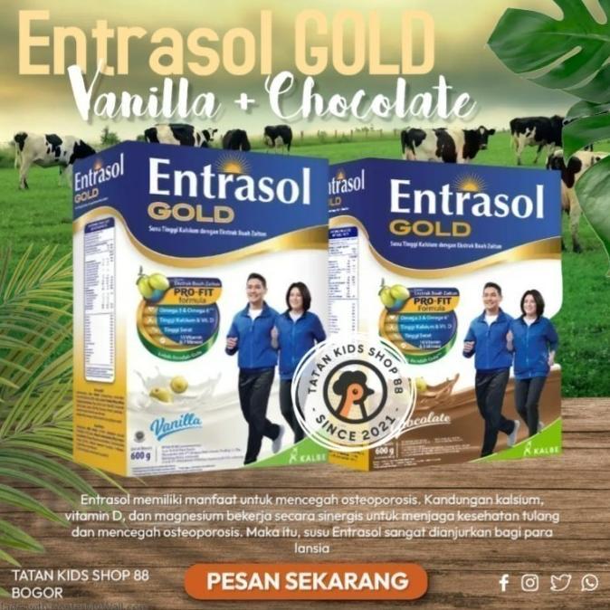 Gambar jAi Susu Entrasol Gold Vanila Coklat 600g Untuk Kesehatan Tulang Dan Imun - Coklat 560gr dari Hardynata806 undefined 5 Tokopedia