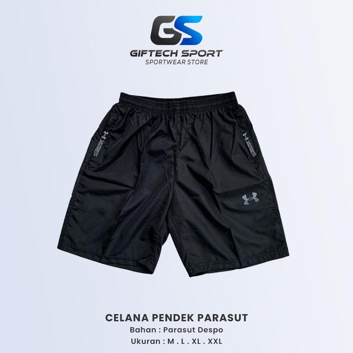 Gambar Celana Pendek Olahraga Pria Parasut Kolor Sport Running Gym Jogging - UA, M dari Giftech Sport_NEW undefined Tokopedia