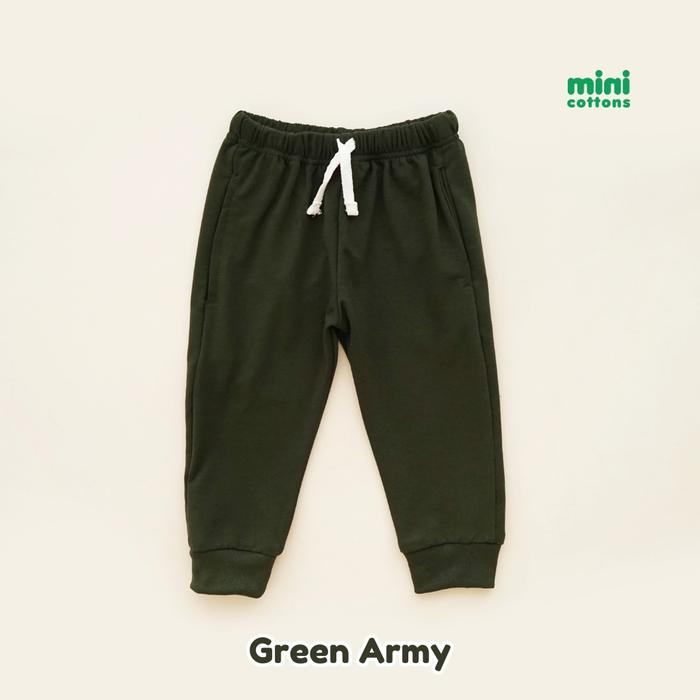 Gambar MINI COTTONS Celana Jogger Anak Unisex - Green Army, 5-6 Tahun dari Minicottons Indonesia undefined Tokopedia
