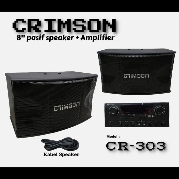Gambar Paket Hemat Audio Sound System Crimson Speaker 8 Inch + Power Amplifier CR303 CR 303 ORIGINAL dari Rifq audio Elektronik undefined Tokopedia