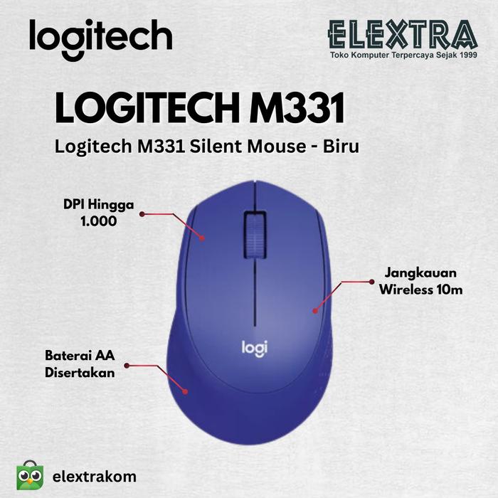 Gambar Logitech M331 Silent Mouse - Biru dari ELEXTRAKOM undefined Tokopedia