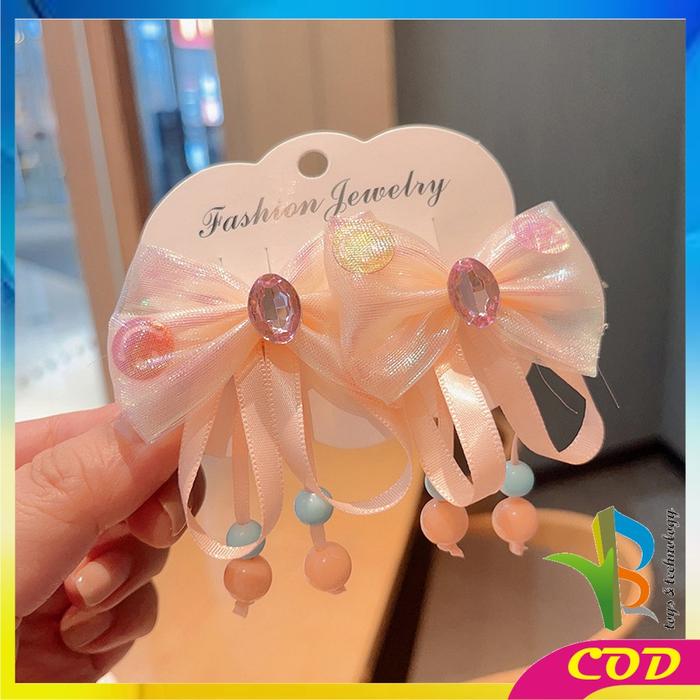 Gambar [COD] RB C1156 Jepitan Pita Anak Ikat 2 Set Aksesoris Rambut Anak Perempuan / Jepit Pita 2pcs Set Jepit Rambut Anak Pita Lucu - PEACH dari RB TOYS AND TECHNOLOGY undefined Tokopedia