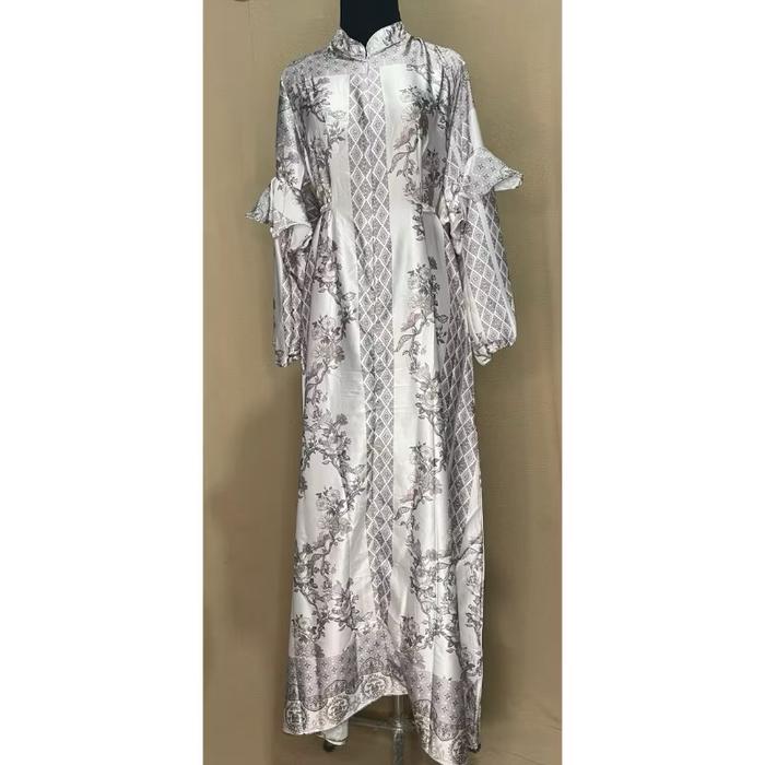 Gambar gamis tifya motif bunga bahan armani silk premium/gamis cantik - A dari supplier rok plisket undefined 5 Tokopedia
