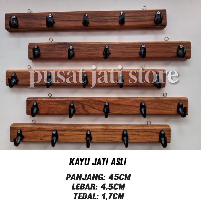 Gambar gantungan baju kastop hangers kayu jati asli dari Pusat jati_NEW undefined Tokopedia