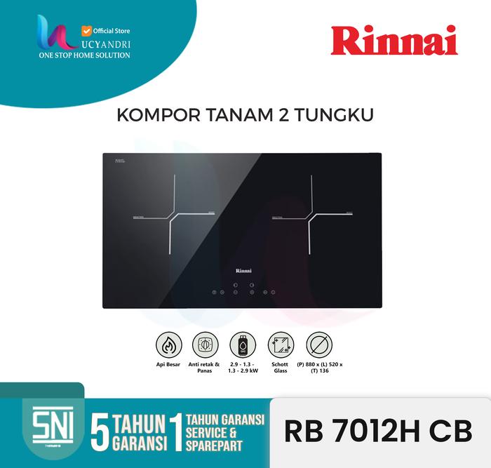 Gambar Rinnai Kompor Listrik Tanam 2 Tungku | RB-7012H-CB ORIGINAL RB70112HCB - Packing Standar, Unit+Pasang dari Lucyandri Official undefined Tokopedia