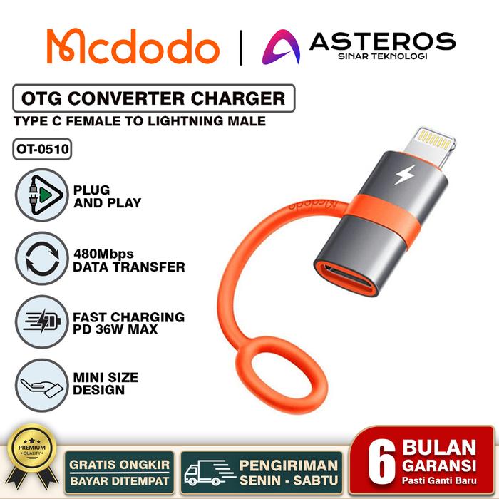 Gambar Converter Splitter OTG iPhone To Type C Audio + Charger +Data Transfer - IPH 11 LIGHTNNG dari ASTEROS OFFICIAL undefined Tokopedia