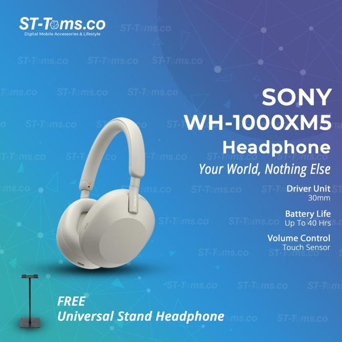 Gambar Sony WH 1000XM4 WH-1000XM4 WH1000XM4 Noise Cancelling Headphone - XM5 Silver dari ST-Toms.co undefined Tokopedia