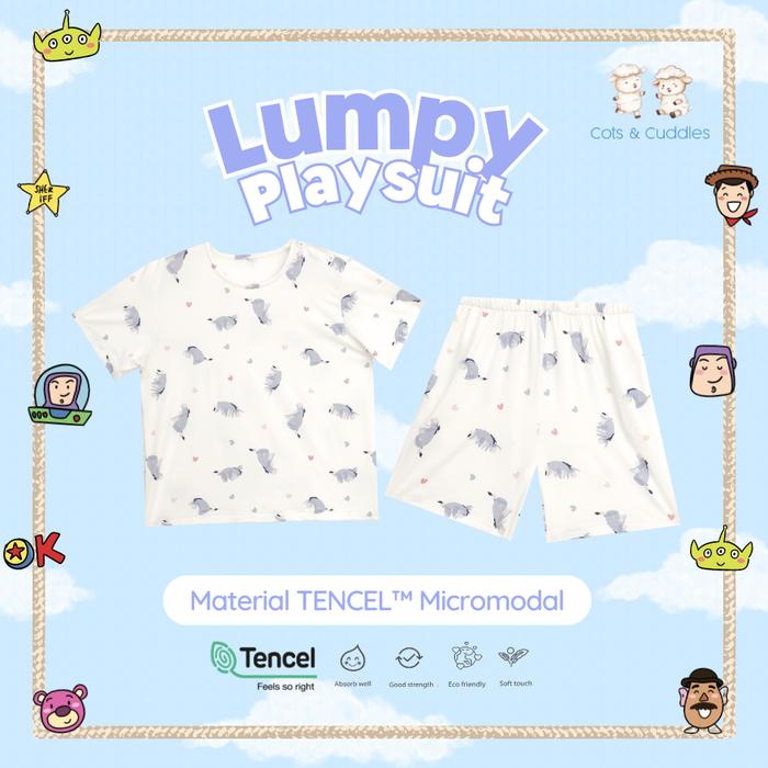 Gambar Cots and Cuddles - Playsuit -  Never Grow Up Tencel Baju Anak Set Celana Pendek - LUMPY, 2 YEAR dari Cots & Cuddles Official undefined Tokopedia