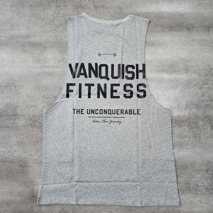 Gambar TANKTOP PRIA GYM VANQUISH FITNESS BX-79 - Abu-abu, XL dari Stairs Sports undefined Tokopedia