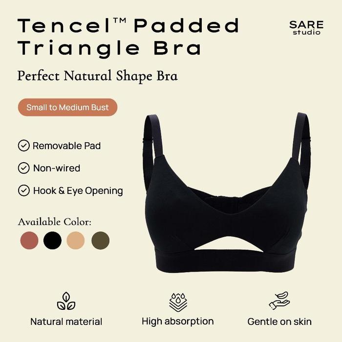 Gambar Bra Bh - Sare Studio Padma Padded Tencel Triangle Pakaian Dalam - 1 Pcs Terbaru! - Black, S dari Pins2 Store undefined Tokopedia