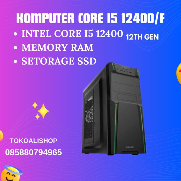 Gambar PC Komputer Rakitan Intel Core i5 12400 monitor keyboard mouse casing simbadda - Cpu Only, 8|256gb dari tokoALIshop undefined Tokopedia