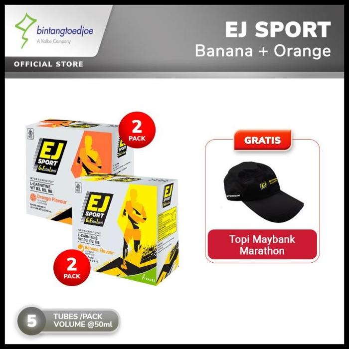 Gambar Bundling Ej Sport Banana 2 Pack + Ej Sport Orange 2 Pack Terbaru - Free Topi dari Rumah Murah31 undefined Tokopedia