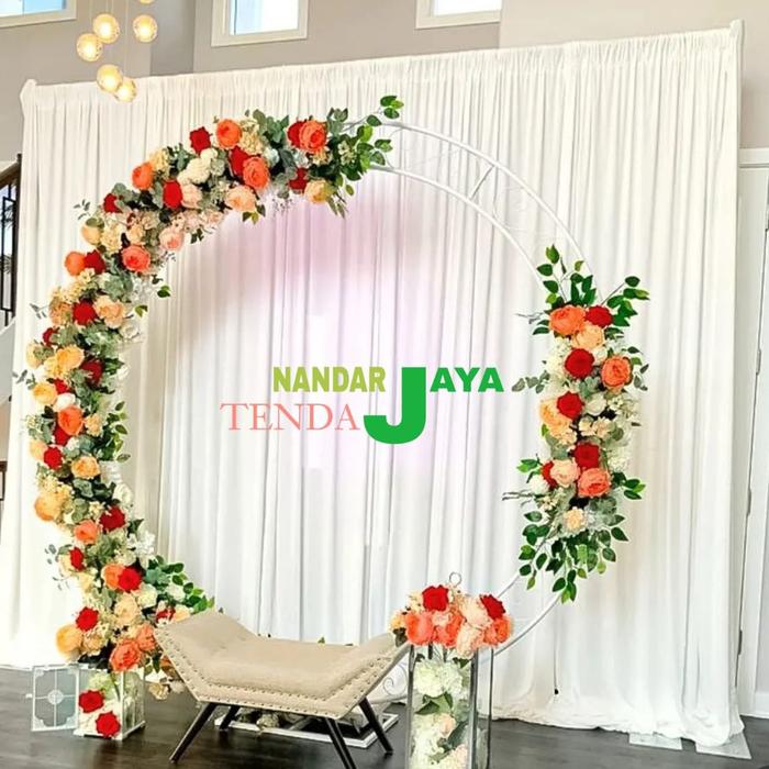 Gambar kain backdrop lamaran /weding/tunangan/dinding 3x3 dari Nandar jaya tenda 2 undefined Tokopedia