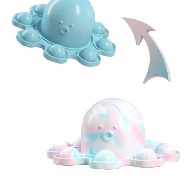 Gambar BONEKA GURITA BOLAK BALIK REVERSIBLE OCTOPUS CUMI CUMI POP IT TIKTOK BERKUALITAS - Light Blue Camo dari FAZRIEL PEDIA undefined Tokopedia