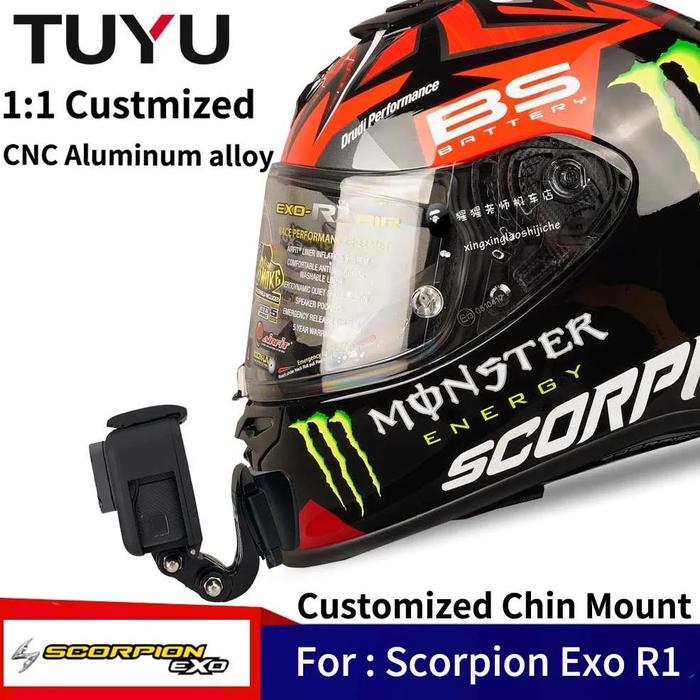 Jual TUYU Scorpion Exo R1 EXO-R1 EVO Helmet Custom Aluminium Chin - Main Image