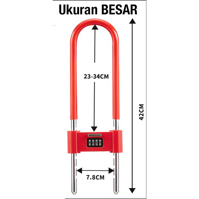 Gambar PROMO BESAR KODE-288 Gembok Angka Digit Pagar Pintu Motor Multifungsi - Besar dari rudyallyzama12 undefined 5 Tokopedia