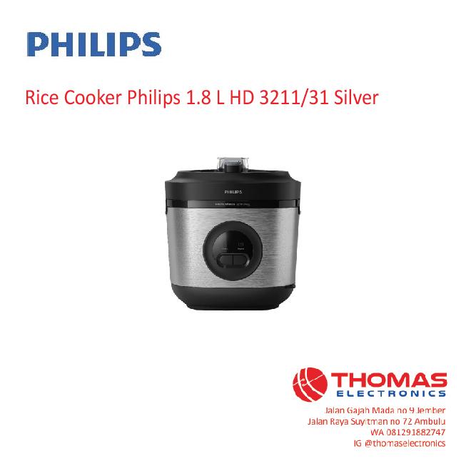 Jual Rice Cooker 3in1 Liter Philips HD3211 HD 3211 31 Silver