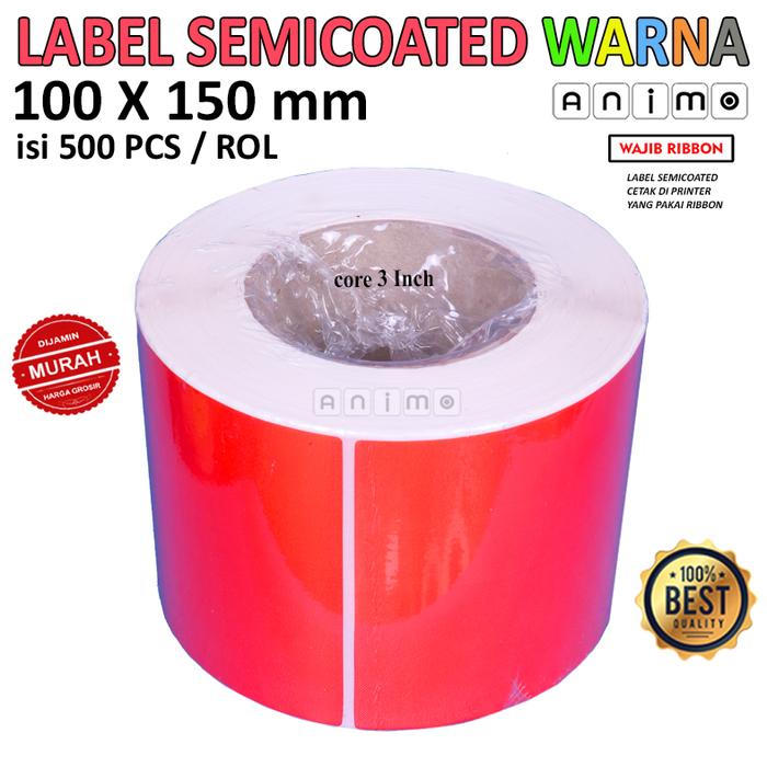 Jual LABEL SEMICOATED Warna 100 x 150 Core 3 Inch isi 500 pcs - LABEL ...