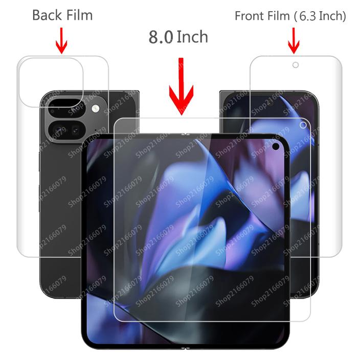 Gambar Hydrogel Screen Protector Google Pixel 9 Pro Fold Full Cover - 1 SET, CLEAR HD dari Droid Guard undefined Tokopedia