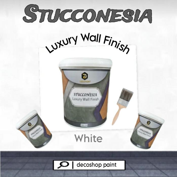 Gambar Cat Stucconesia 1 KG  - Luxury Wall Finish - White dari decoshop paint undefined Tokopedia