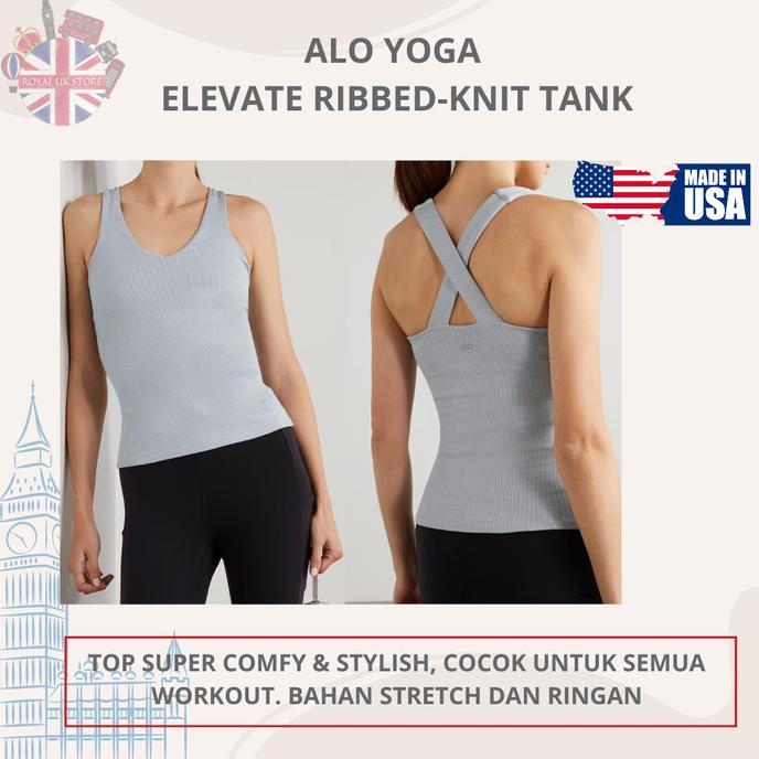 Gambar SALE! Alo Yoga Elevate Ribbed Knit Padded Tank Top [100% Original Alo] - Small dari gussrto undefined Tokopedia