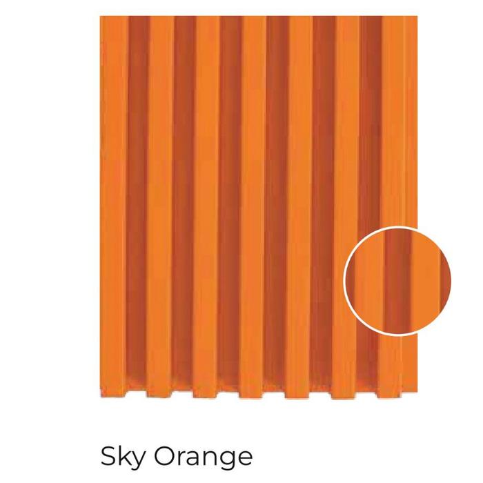 Gambar PVC Wall panel dinding Roshan 148 Fluted Series / Batang - Sky Orange dari MITRAJAYAINTERIOR_NEW undefined Tokopedia