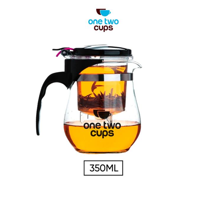 Gambar One Two Cups Teko Teh Kopi Kaca Tahan Panas dengan Saringan Pitcher 350ML- K1 dari One Two Cups Official Store undefined Tokopedia