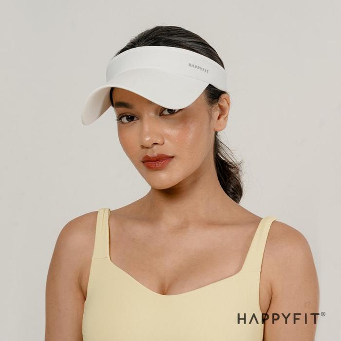 Gambar HAPPYFIT UV Protection Sports Visor Hat / Topi Olahraga Wanita - Baby White dari waridah mart undefined Tokopedia