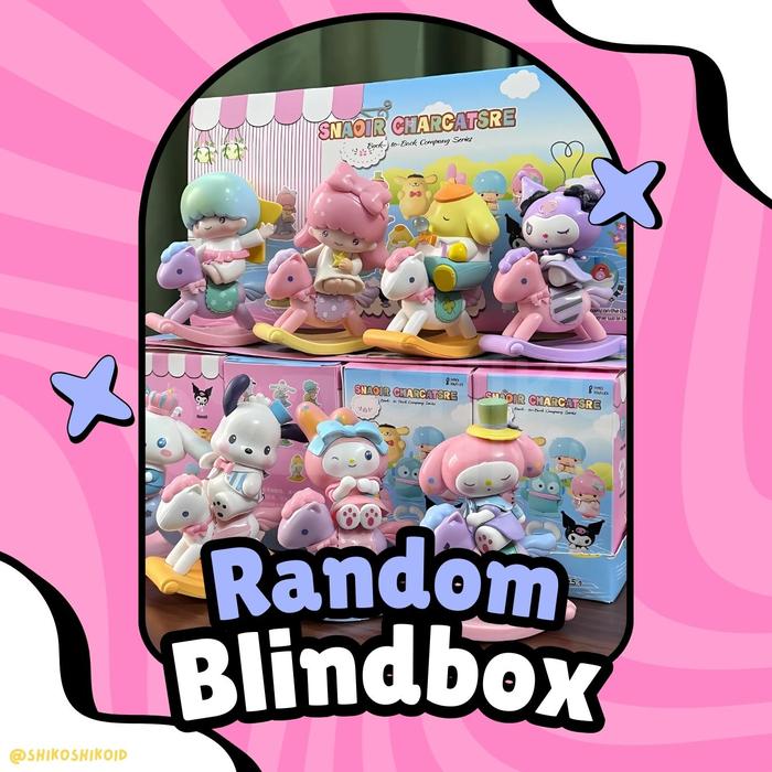 Gambar BSNkud Blind Box Sanrio Characters Rocking Horse Series Mystery Box Berkuda Kuromi Cinnamoroll Little Twin Star My Melody Pompompurin Pochacco Hello Kitty - Random dari Shikoshiko undefined Tokopedia