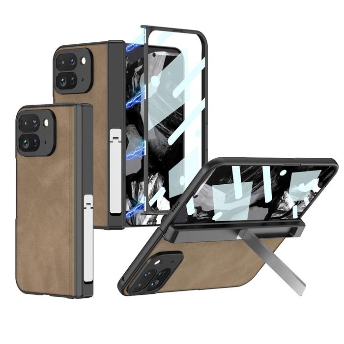 Gambar Case Google Pixel 9 Pro Leather Carcoal Hinge 360 Protect With Standing Cover Pixel Fold 2 - BROWN dari i-case undefined Tokopedia
