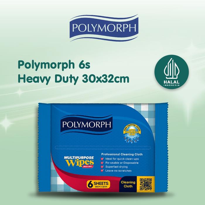 Gambar Polymorph Heavy Duty 30x32cm Lap serbaguna bisa cuci pakai - 6's dari Wetkins Baby undefined Tokopedia
