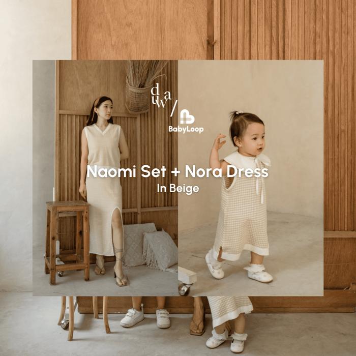 Gambar Baju Ibu dan Anak - Naomi Set and Nora Dress Knit Couple - Baby Loop - Beige, 1-2 tahun dari Baby Loop Authorized Reseller undefined Tokopedia