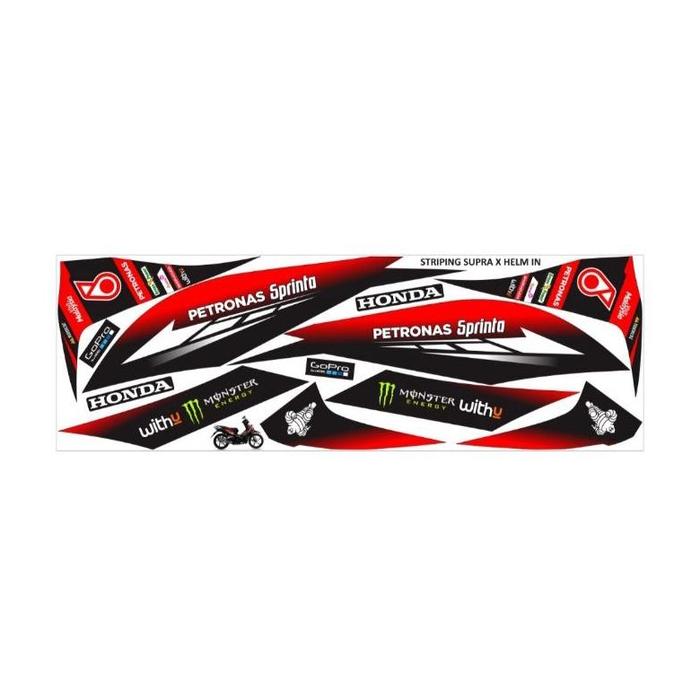 Gambar Sticker Striping Honda Supra X 125 Helm in Variasi Petronas - Merah dari SIZUKAKU undefined Tokopedia