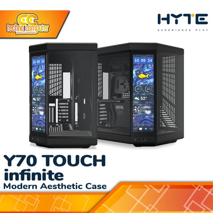 Gambar CASING HYTE Y70 Touch Infinite - Modern Aesthetic Mid Tower ATX Case Tempered Glass - Pitch Black dari Techno Computer Bali undefined Tokopedia