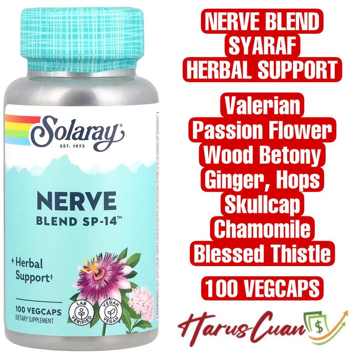 Gambar Solaray Nerve Blend SP-36 Syaraf 100 VegCaps Herbal Support Vegan dari haruscuanshop undefined Tokopedia